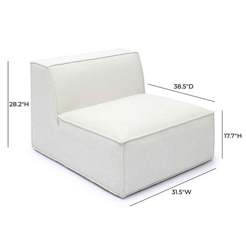 Ines Orleans Performance Chenille Basketweave Modular Armless Chair - image 6