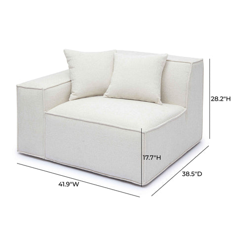 Ines Orleans Performance Chenille Basketweave Modular Corner Chair - image 6