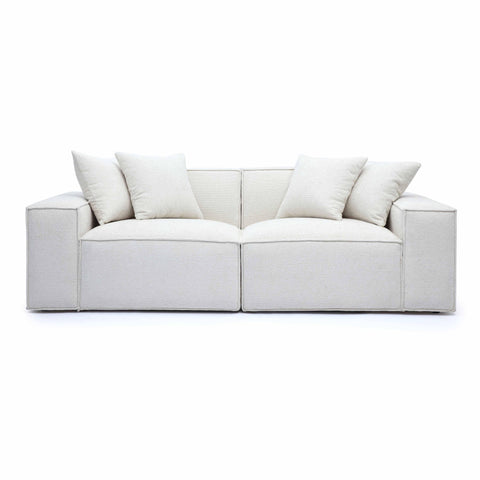Ines Orleans 84" Performance Chenille Basketweave Modular Loveseat - image 1