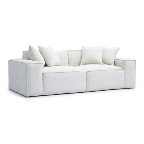 Ines Orleans 84" Performance Chenille Basketweave Modular Loveseat - image 3