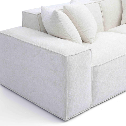 Ines Orleans 84" Performance Chenille Basketweave Modular Loveseat - image 5