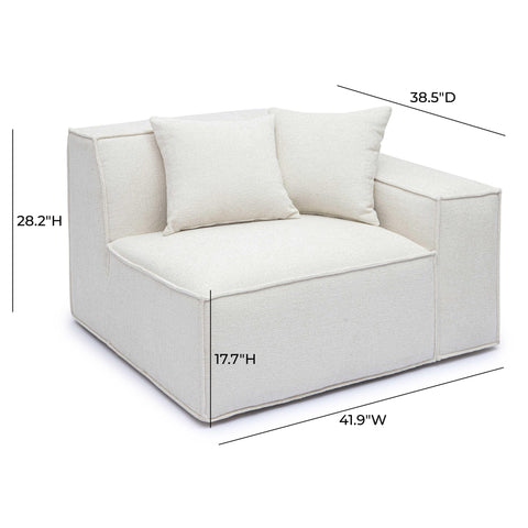 Ines Orleans Performance Chenille Basketweave Modular Corner Chair - image 6
