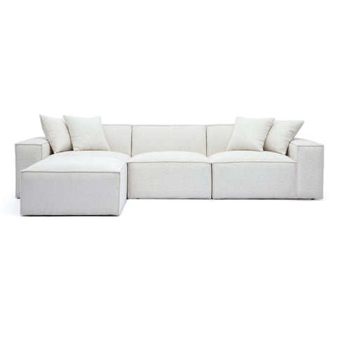 Ines Orleans 4-Piece Performance Chenille Basketweave Modular Sectional - image 1
