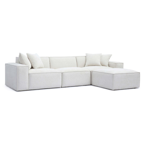 Ines Orleans 4-Piece Performance Chenille Basketweave Modular Sectional - image 3