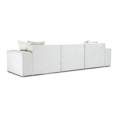Ines Orleans 115" Performance Chenille Basketweave Modular Sofa - image 4
