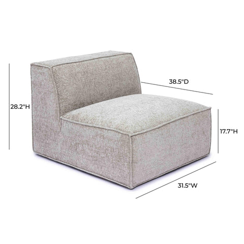Ines Orleans Performance Chenille Basketweave Modular Armless Chair - image 6
