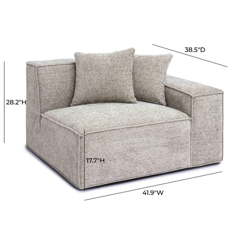 Ines Orleans Performance Chenille Basketweave Modular Corner Chair - image 6