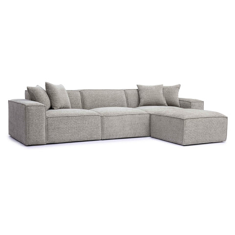 Ines Orleans 4-Piece Performance Chenille Basketweave Modular Sectional - image 3