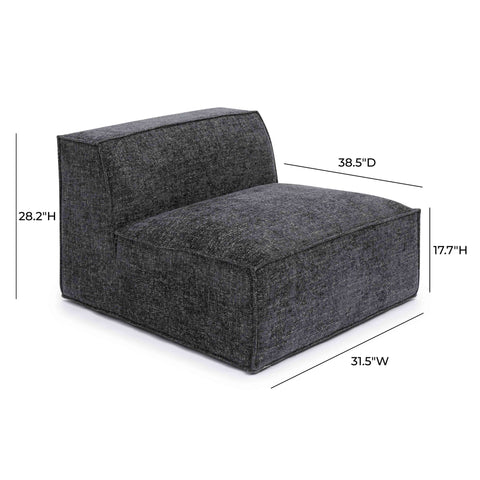 Ines Orleans Performance Chenille Basketweave Modular Armless Chair - image 6