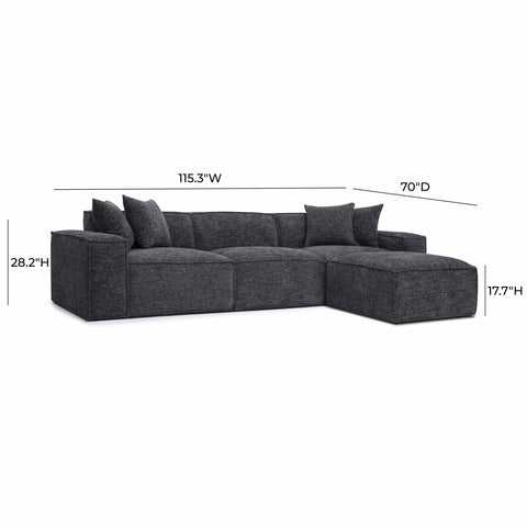 Ines Orleans 4-Piece Performance Chenille Basketweave Modular Sectional - image 6