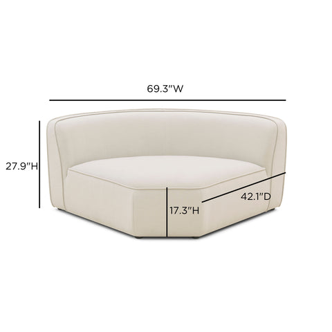 Sabine Verona Sand Upcycled Performance Linen Wedge Corner Chair - image 6
