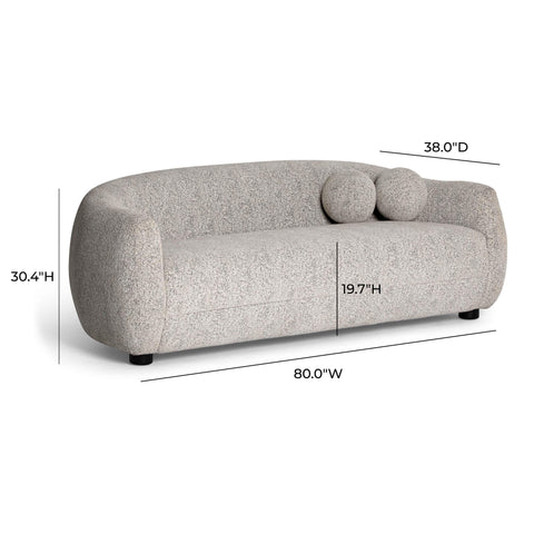 Elodie Marais 80" Black and White Woven Performance Fabric Sofa - image 7