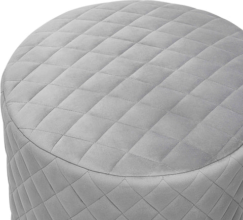 Bokaro Grey Velvet Ottoman
