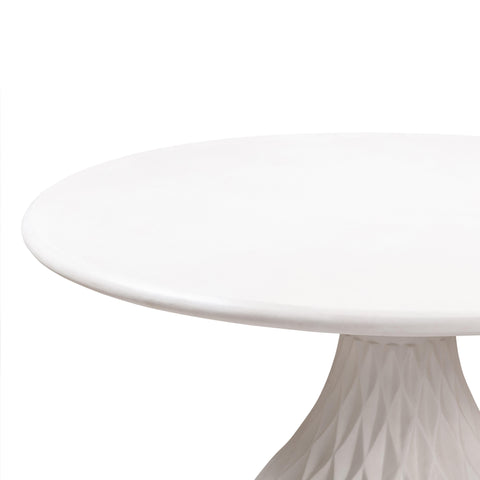 Aurelia Versailles 47" Ivory Concrete Indoor / OutdoorRound Dining Table - image 4