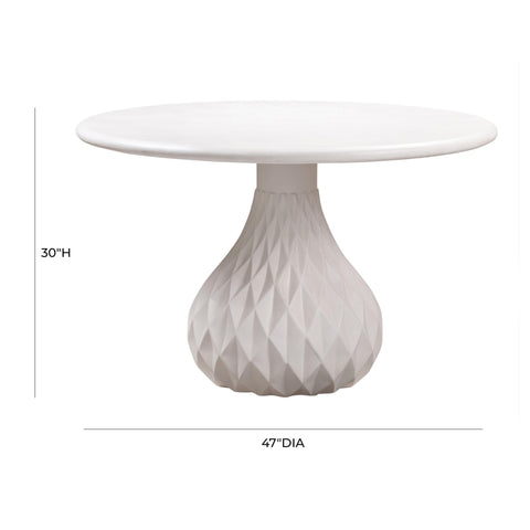 Aurelia Versailles 47" Ivory Concrete Indoor / OutdoorRound Dining Table - image 6
