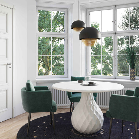 Aurelia Versailles 47" Ivory Concrete Indoor / OutdoorRound Dining Table - image 7