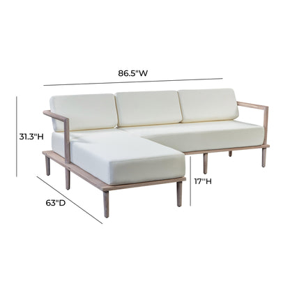 Madra Cream Outdoor Sectional - LAF