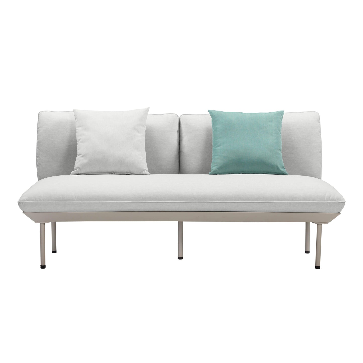 koah light grey outdoor loveseat