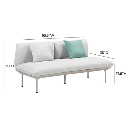 Koah Light Grey Outdoor Loveseat