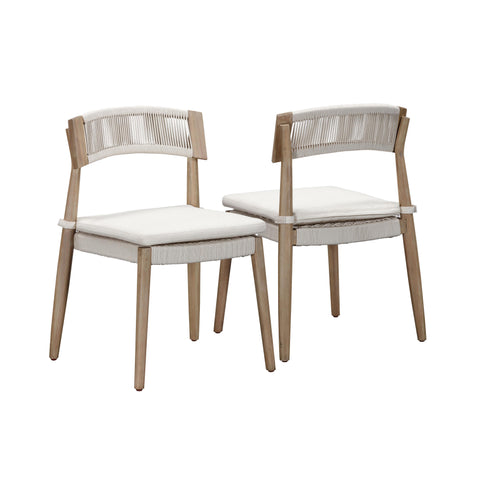 Amelie Laurent Cream Outdoor Dining Chair - Set of 2 - image 8