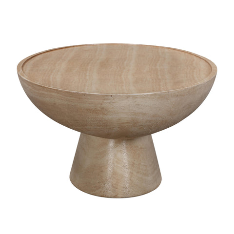 Amelie Fontaine 47" Textured Faux Travertine Indoor/Outdoor Coffee Table - image 4