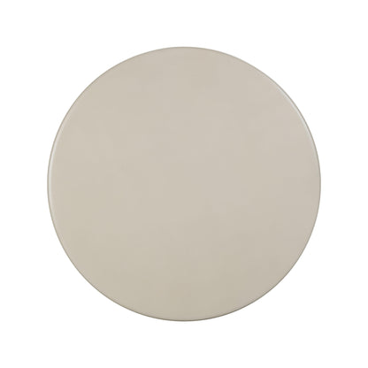 Leslie Beige Textured Faux Plaster Concrete Indoor / Outdoor Round Dining Table