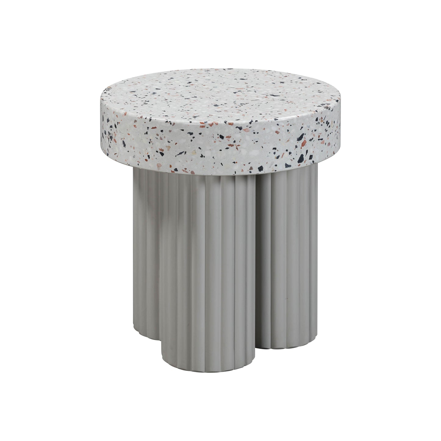 gianna faux terrazzo indoor / outdoor round side table