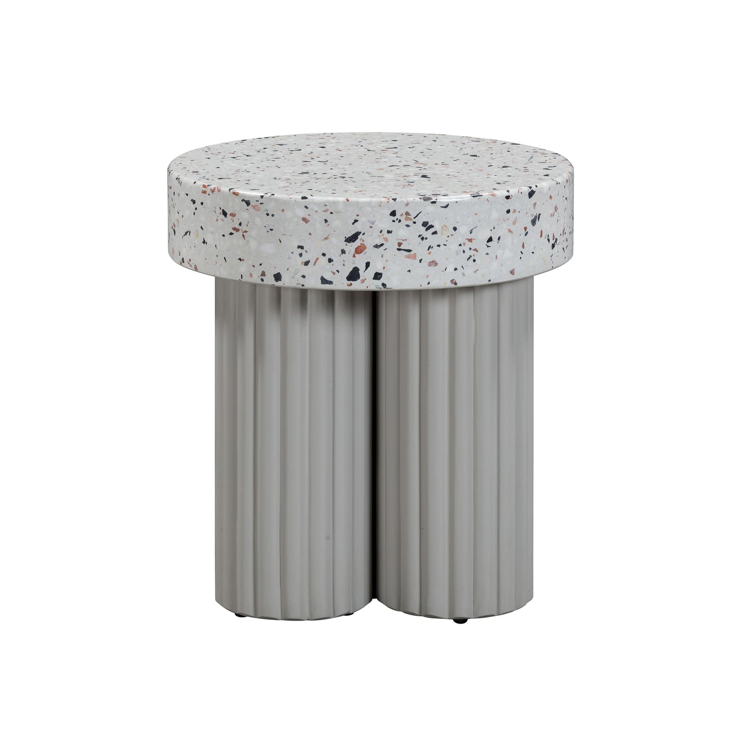 gianna faux terrazzo indoor / outdoor round side table