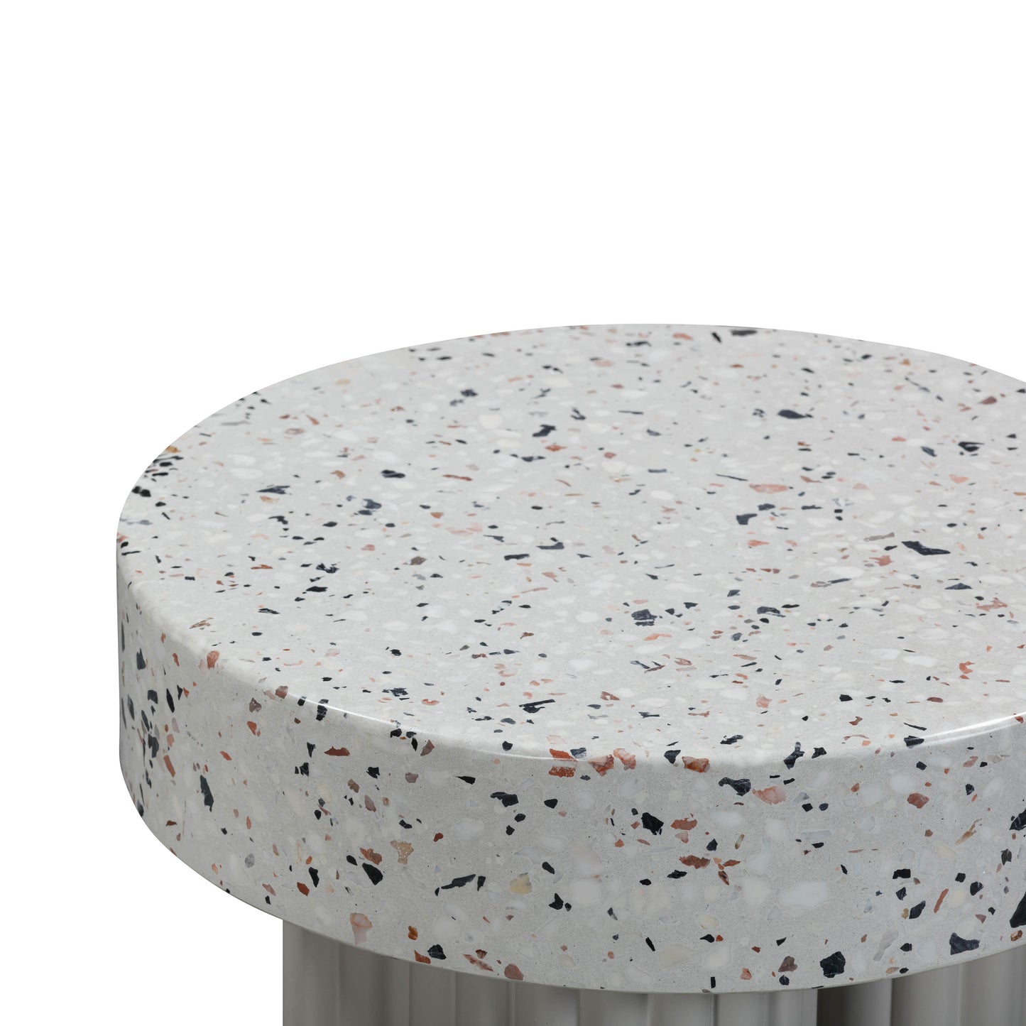 gianna faux terrazzo indoor / outdoor round side table