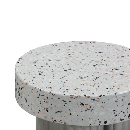 Gianna Faux Terrazzo Indoor / Outdoor Round Side Table