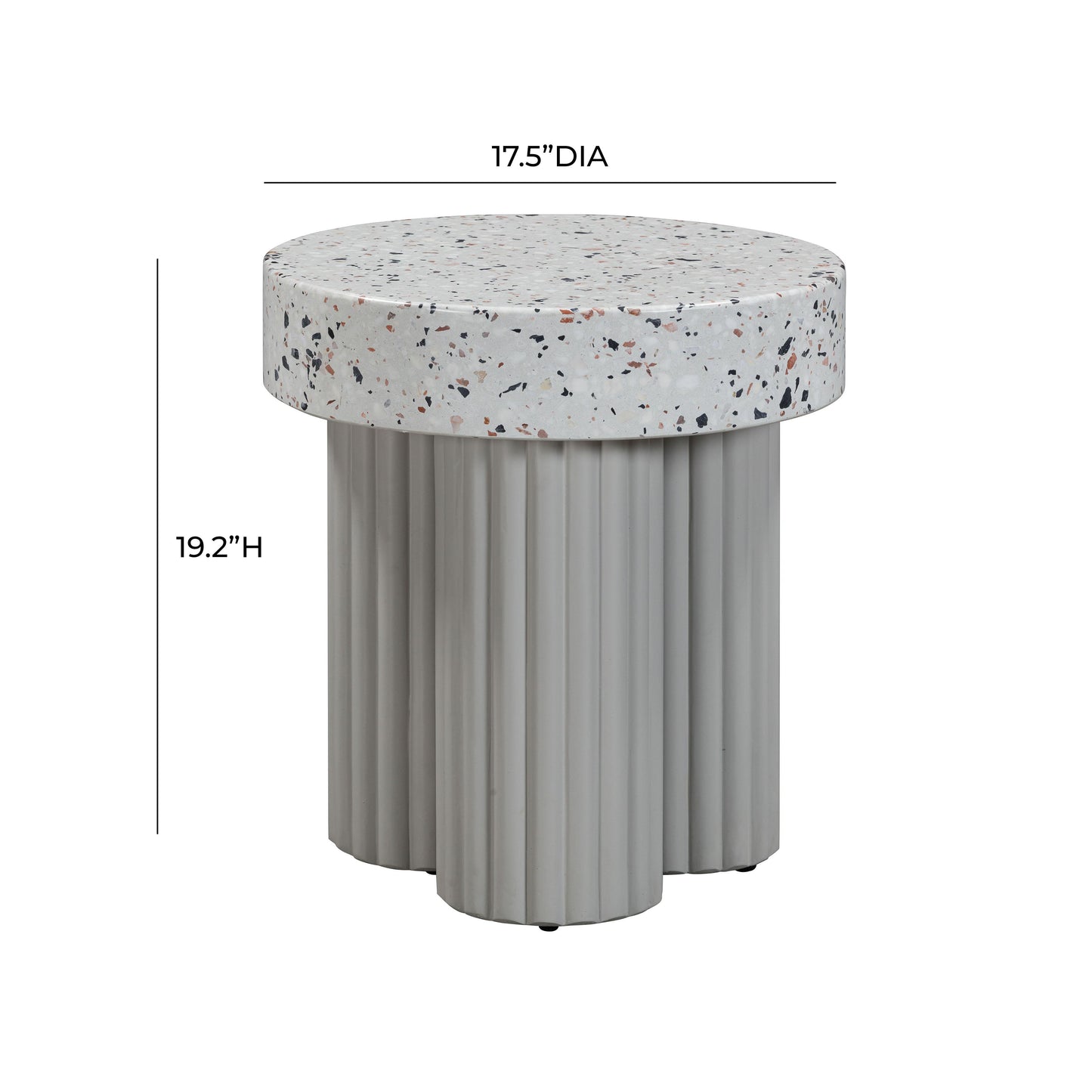 gianna faux terrazzo indoor / outdoor round side table