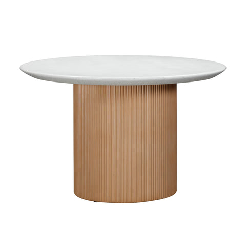 Serengeti Faux Terrazzo and Terracotta Indoor / Outdoor Round Concrete Dining Table
