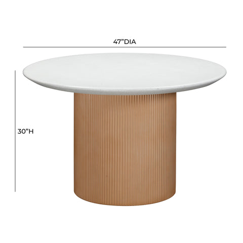 Serengeti Faux Terrazzo and Terracotta Indoor / Outdoor Round Concrete Dining Table