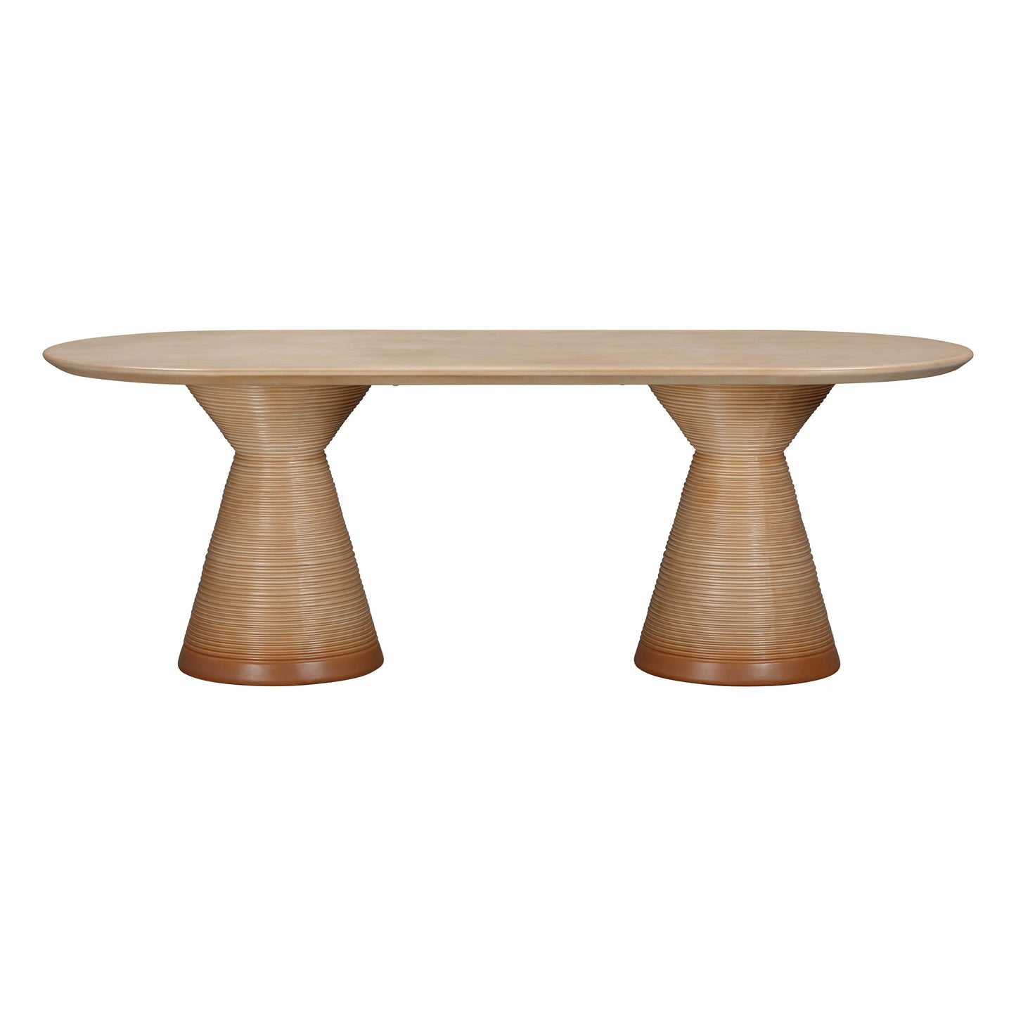 chip terracotta oval indoor / outdoor dining table
