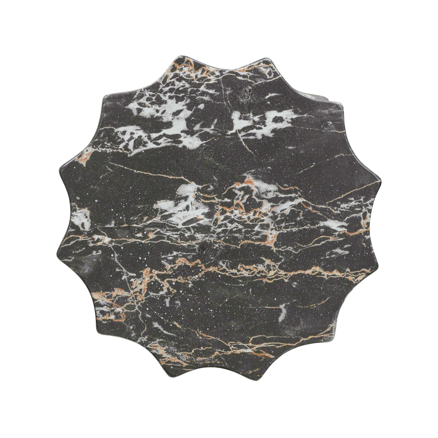 rue black faux marble indoor / outdoor concrete stool