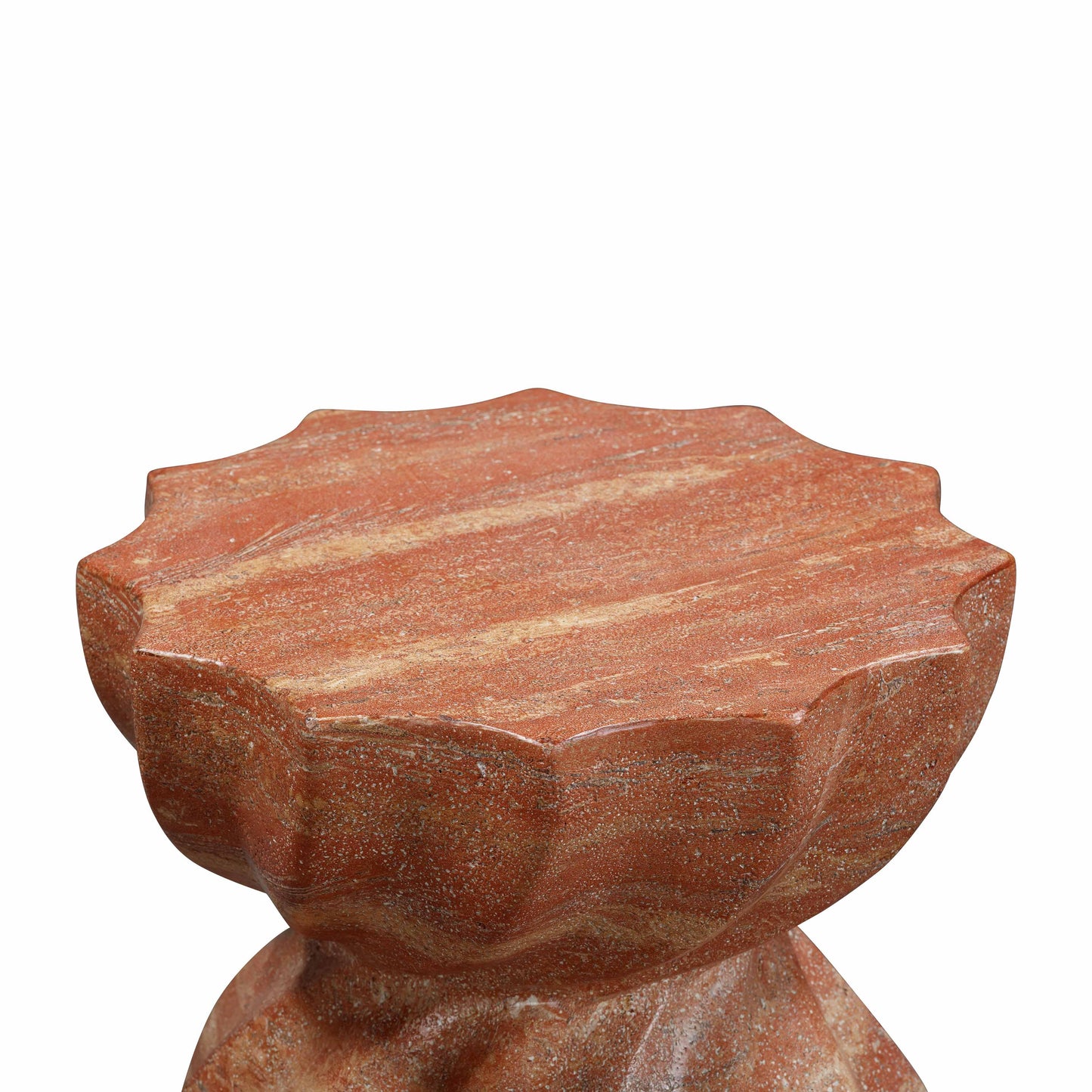 rue faux red sandstone indoor / outdoor concrete stool