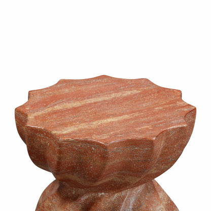 Rue Faux Red Sandstone Indoor / Outdoor Concrete Stool