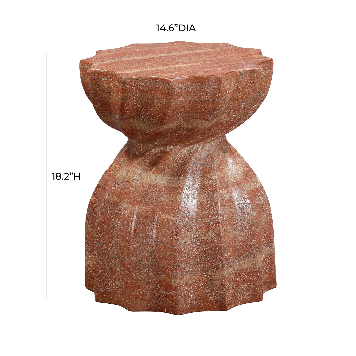 rue faux red sandstone indoor / outdoor concrete stool