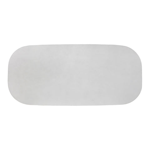 Camille Navarre 83" Light Grey Faux Plaster Indoor/Outdoor Concrete Oval Dining Table - image 6