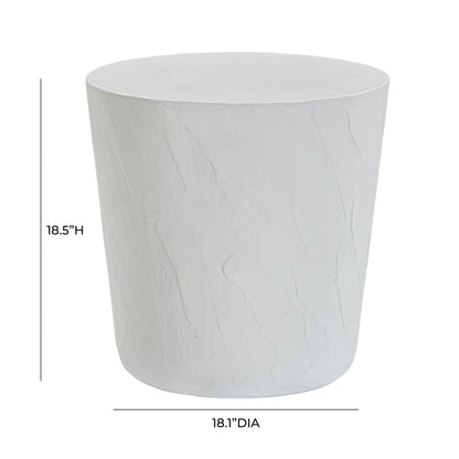 Serenity Light Grey Faux Plaster Indoor / Outdoor Concrete Stool