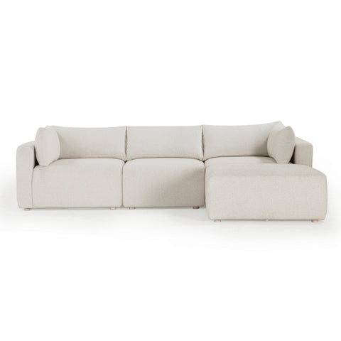 Camille Loire 4-Piece Cream Performance Fabric Outdoor Modular Sectional - image 4