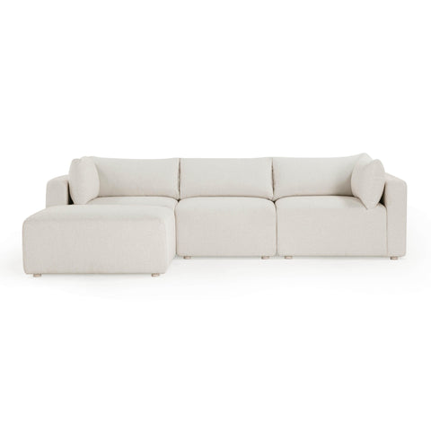 Camille Loire 4-Piece Cream Performance Fabric Outdoor Modular Sectional - image 5