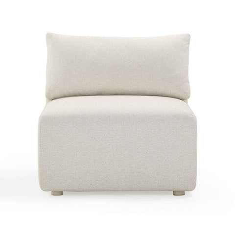 Camille Loire Cream Performance Fabric Outdoor Modular Armless Chair - image 3