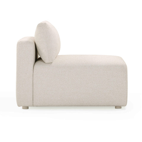 Camille Loire Cream Performance Fabric Outdoor Modular Armless Chair - image 4