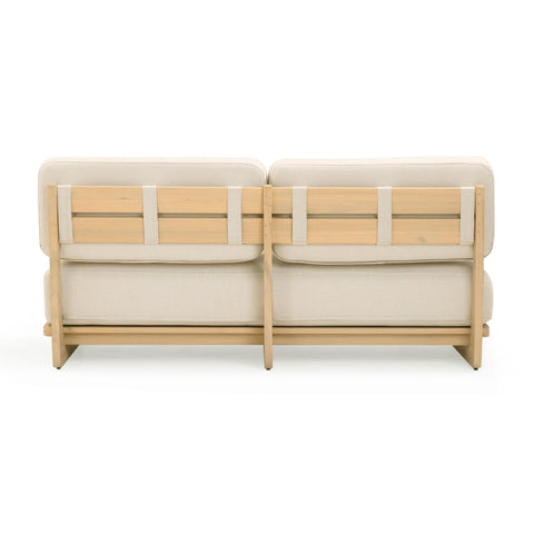 Isabelle Savoy 67" Cream Performance Fabric Outdoor Lounge Sofa - image 5