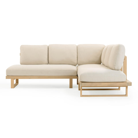 Sabine Fontaine 2-Piece Cream Performance Fabric Outdoor L-Shaped Sectional - image 4