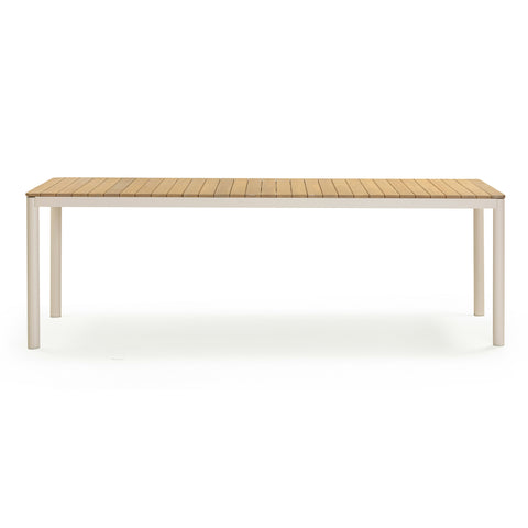 Arielle Sorrento 95" Light Teak Outdoor Rectangular Dining Table - image 3