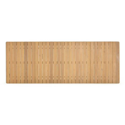Arielle Sorrento 95" Light Teak Outdoor Rectangular Dining Table - image 5