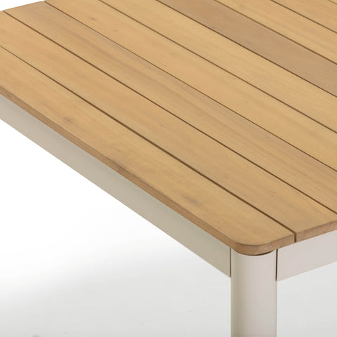 Arielle Sorrento 95" Light Teak Outdoor Rectangular Dining Table - image 6