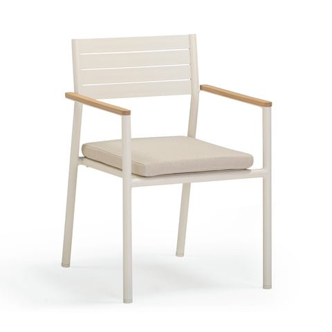 Arielle Sorrento Cream Performance Fabric Outdoor Dining Chair - Set of 2 - image 3